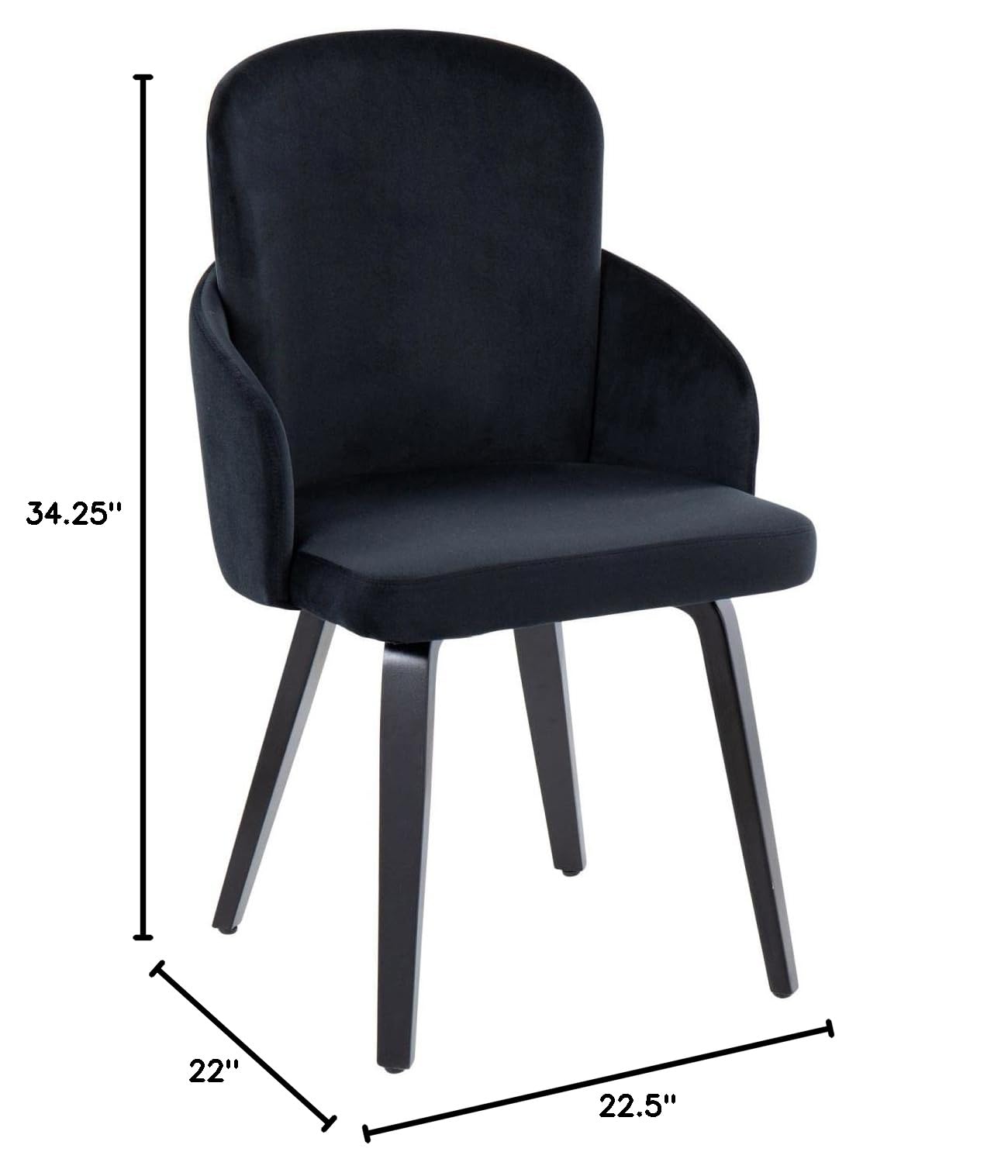 LumiSource Dahlia Upholstered Dining Chairs Set of 2 - Modern Kitchen Chairs for Dining Table - Comfortable Contemporary Seating for Home, Restaurant & Office Use