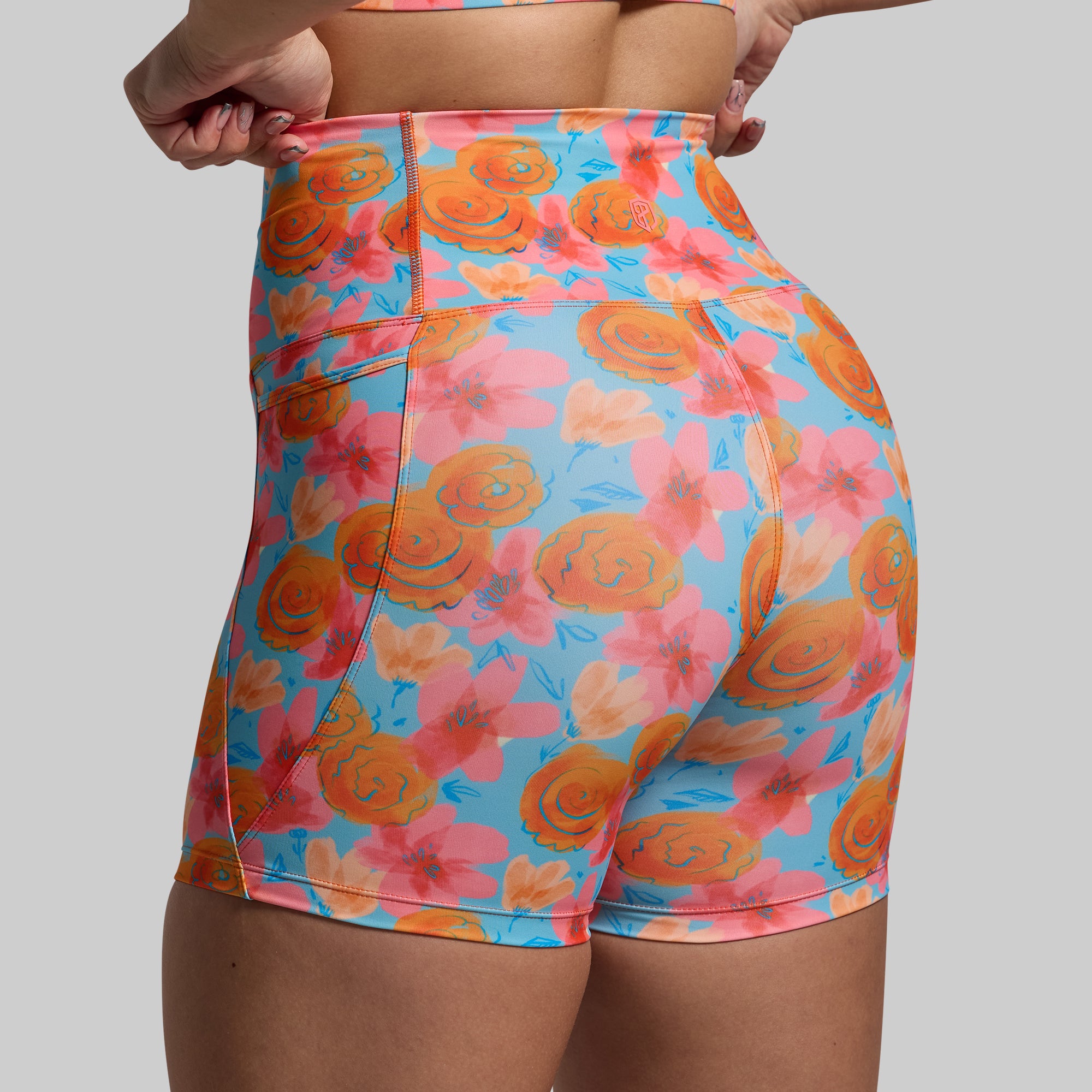 Vintage Rose Eccentric Shorts - Retro Floral Print High Waisted Shorts for Women | Perfect for Summer Outfits, Beach Vacations & Casual Wear