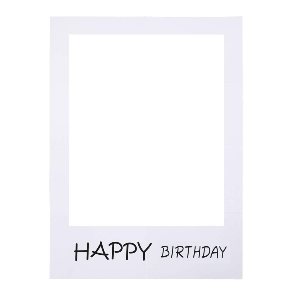 LUOEM Happy Birthday Party Photo Frame Prop - DIY Paper Picture Frame Cutouts for Photo Booth Decorations | Perfect for Birthday Parties, Baby Showers & Celebrations