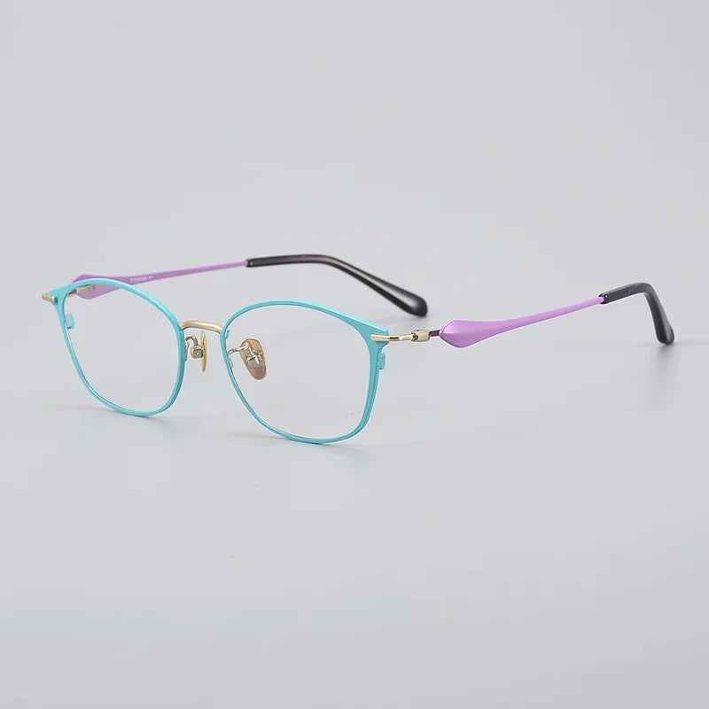 Aror Unisex Full Rim Big Square Oval Acetate Titanium Eyeglasses 44912 - Stylish & Lightweight Frame for Men & Women - Perfect for Reading, Working & Fashion Accessories