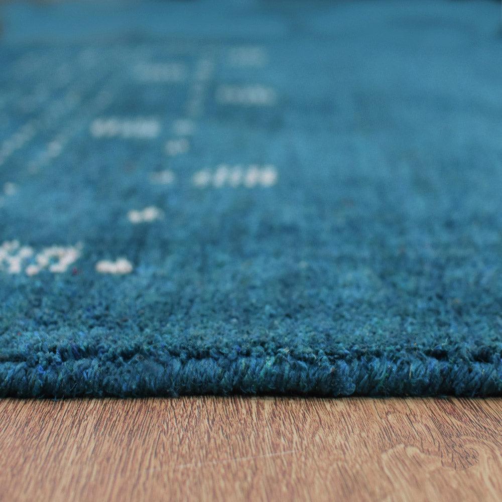 Hand Knotted Aura Rug - Premium Bohemian Style Area Rug for Living Room, Bedroom & Dining Room - Soft & Durable Home Decor with Non-Slip Backing