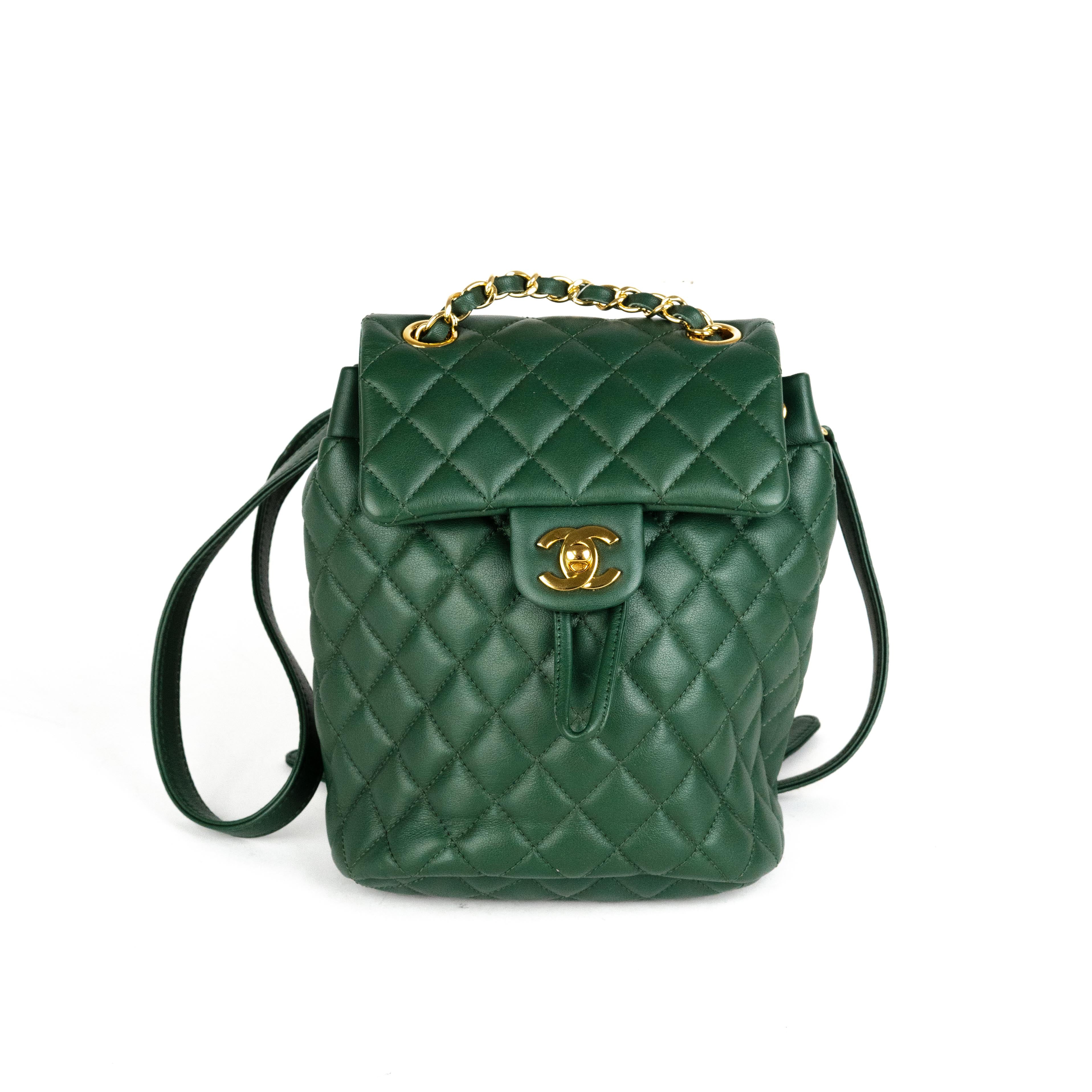 Chanel Metalasse Backpack Green 26 Series - Luxury Designer Backpack for Women, Fashionable & Durable - Perfect for Travel, Work & Everyday Use