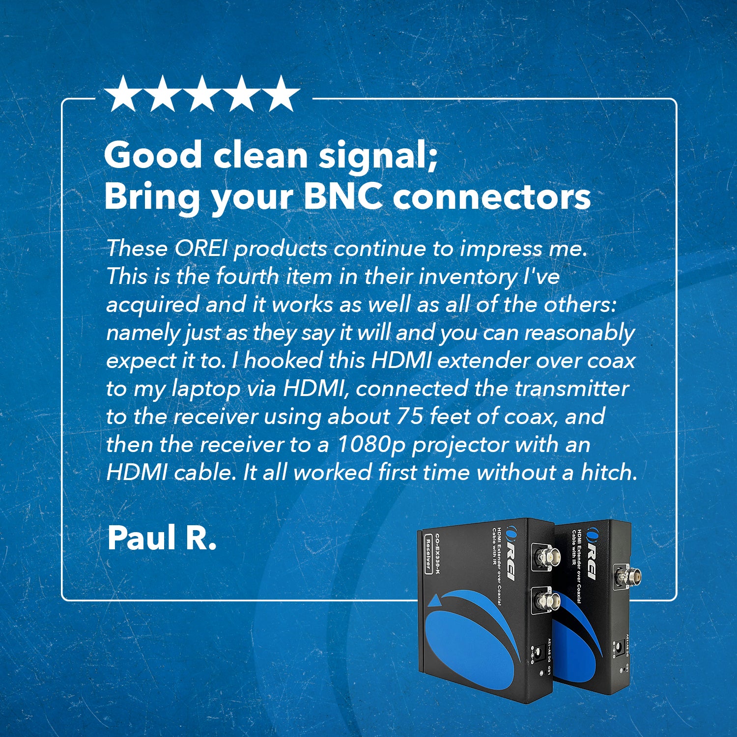 HDMI Extender Balun Over Coaxial Cable - 330ft Range, 1080p@60Hz, Bi-Directional IR, Cascadable (CO EX330 K) for Home Theater & Surveillance Systems