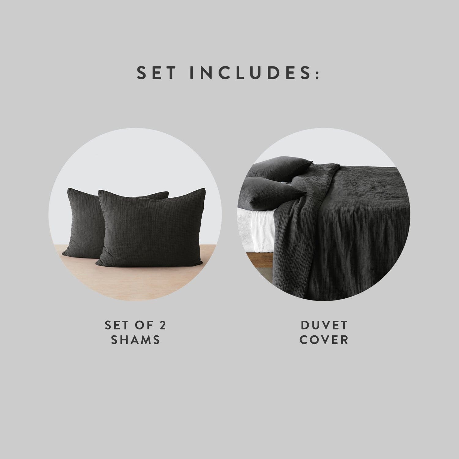 Organic Cotton Gauze Duvet Cover Set - Breathable & Soft Bedding for All Seasons | Perfect for Cozy Bedrooms, Guest Rooms & Vacation Homes