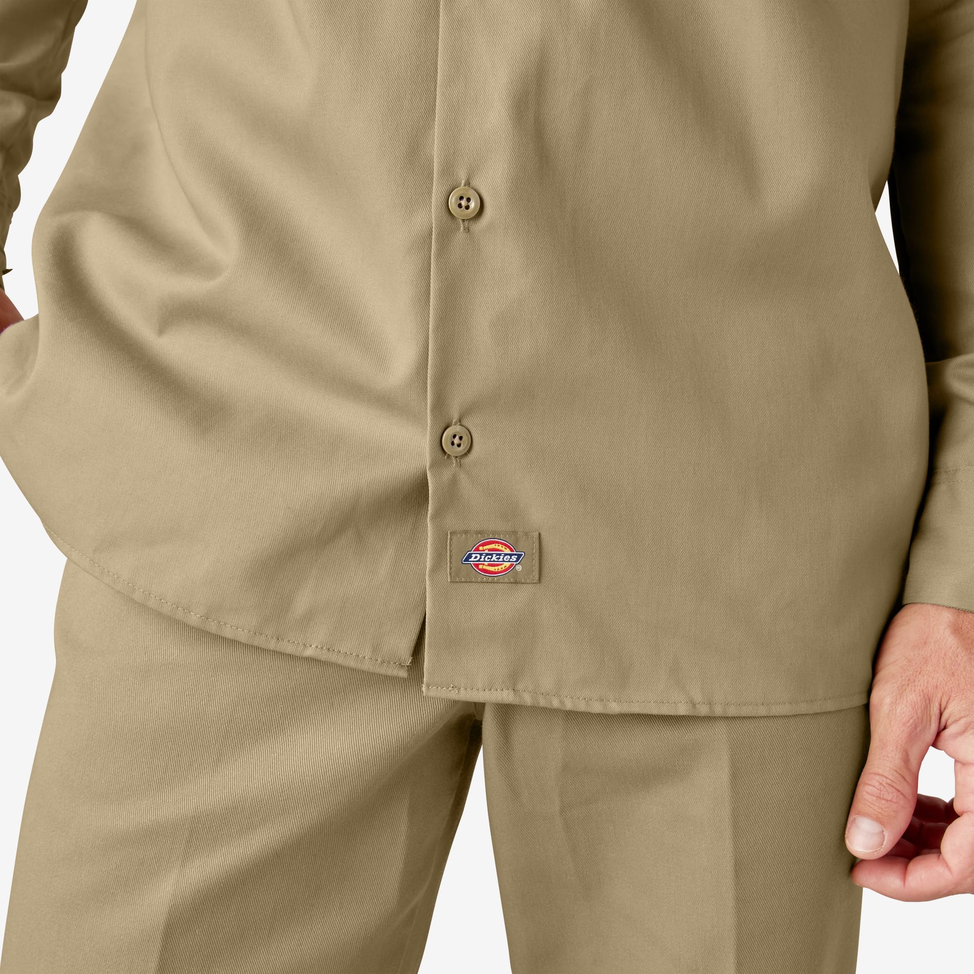 Dickies Men's Big & Tall Long Sleeve Work Shirt - Durable Cotton Button Down for Construction, Warehouse & Outdoor Jobs