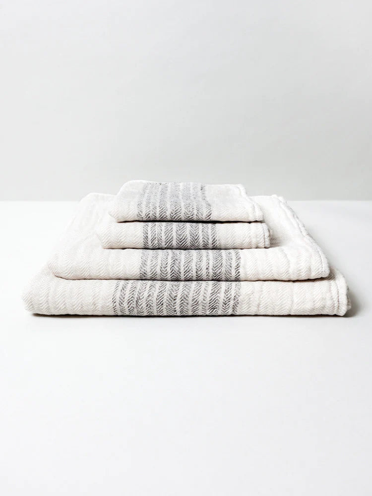 Organic Flax Line Washcloth Towel - Soft & Eco-Friendly Bath & Kitchen Towel for Spa, Baby Care & Home Use | Beige