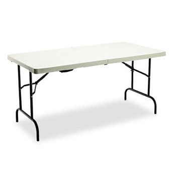 Indestructible Iceberg 1200 Series Bi-Fold Table - 30x60 Inches, Heavy Duty Plastic (Pack of 2) - Perfect for Outdoor Events, Picnics, and Camping