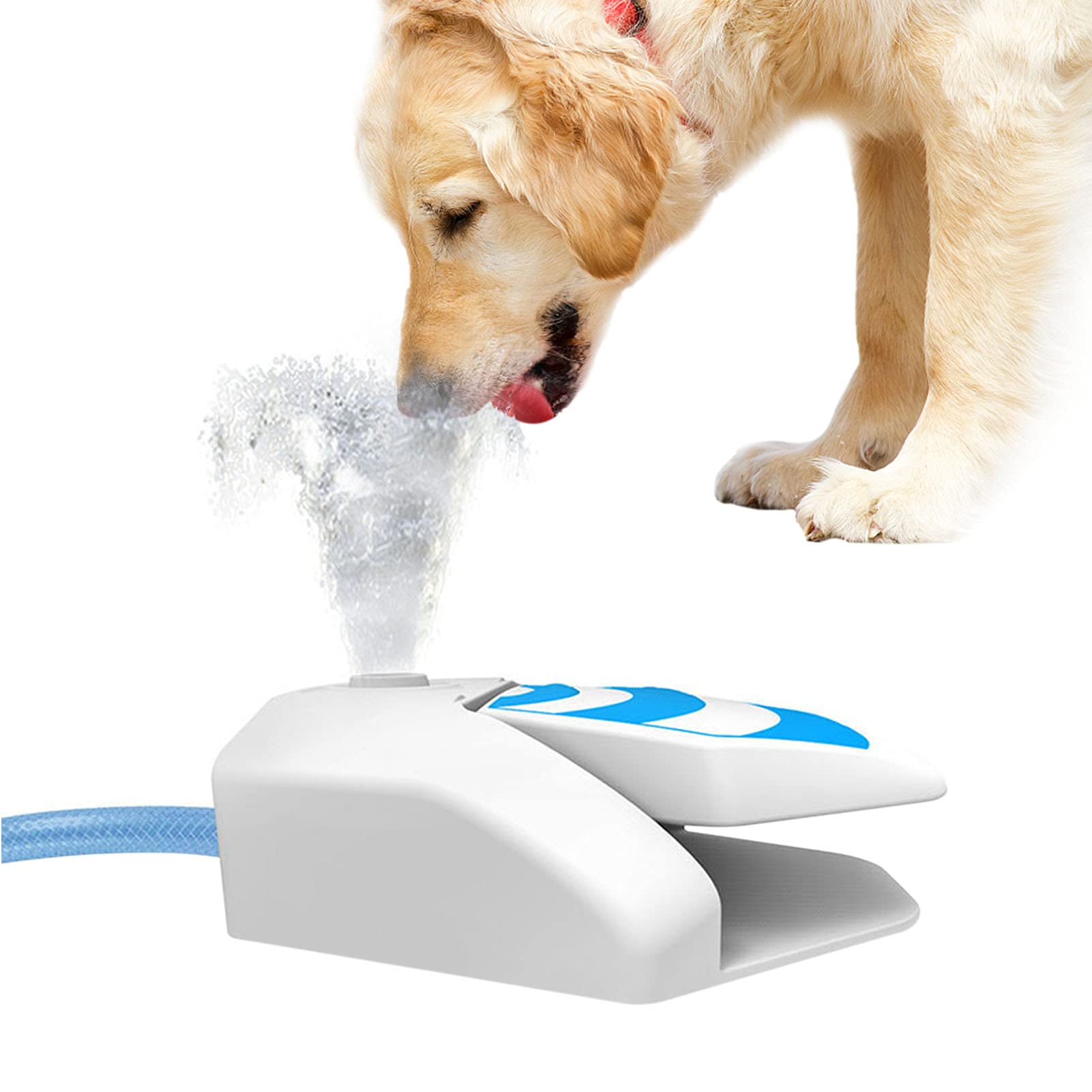 VMOPA Step-On Outdoor Dog Water Fountain - Automatic Pet Drinking Dispenser for Dogs, Portable Water Feeder for Travel & Hiking - Funny Dog Water Toy for Backyard, Park & Camping