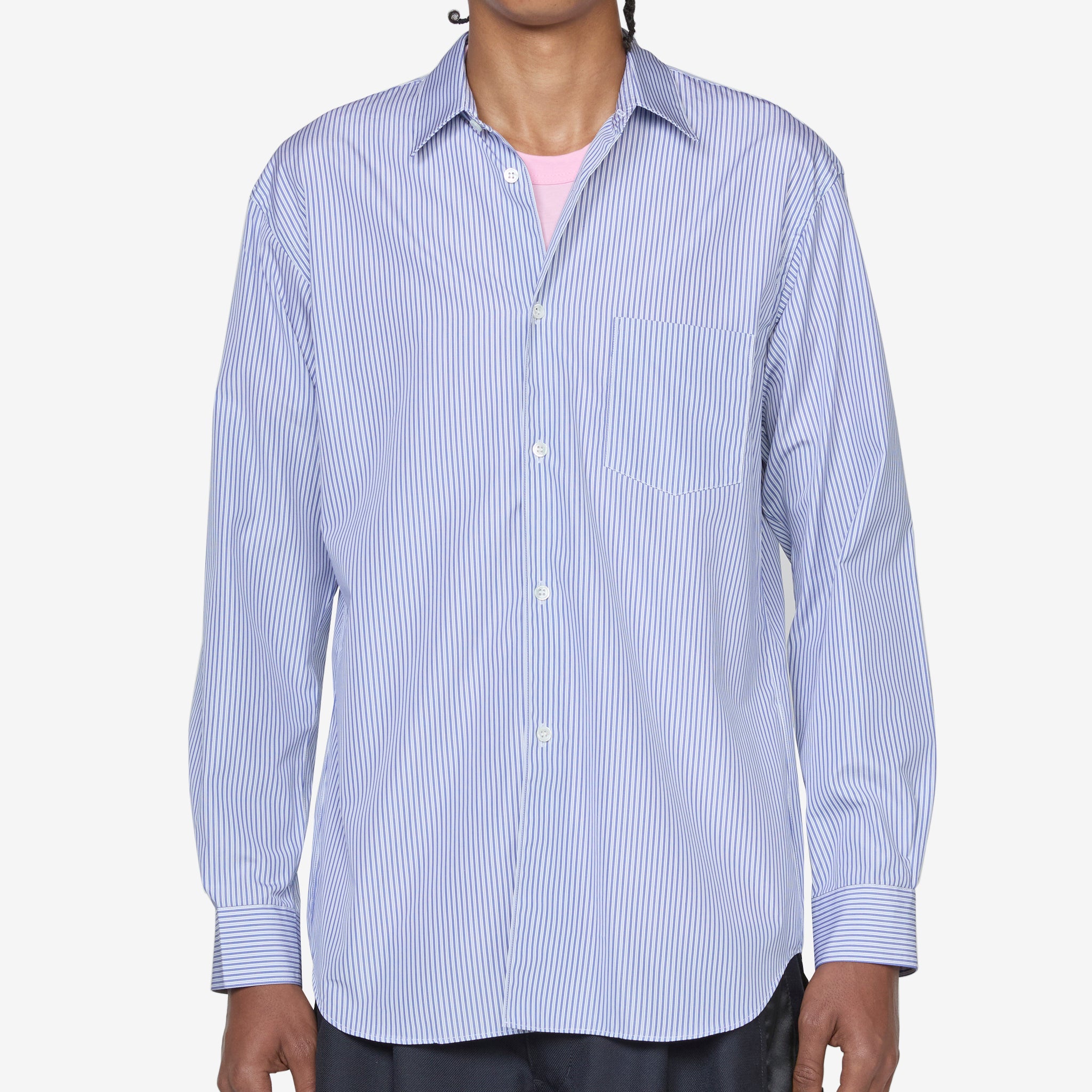 Strong Will Back Embroidered Shirt Stripe - Stylish Casual Button Down for Men | Perfect for Streetwear, Date Night & Everyday Outfits