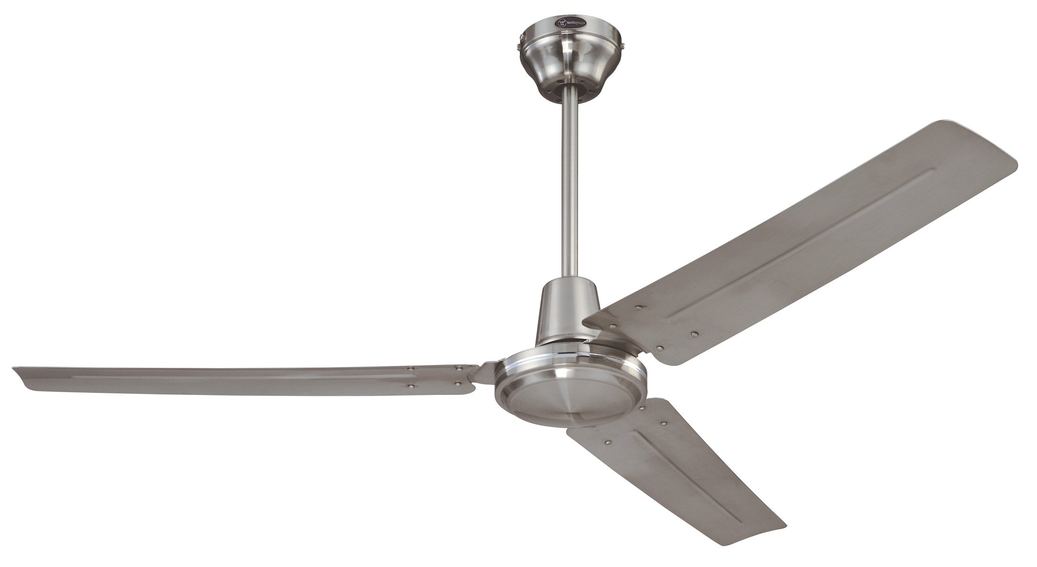 Westinghouse 56-Inch Industrial Ceiling Fan with Brushed Nickel Finish - Modern Farmhouse & Warehouse Style for Living Room, Bedroom, or Office