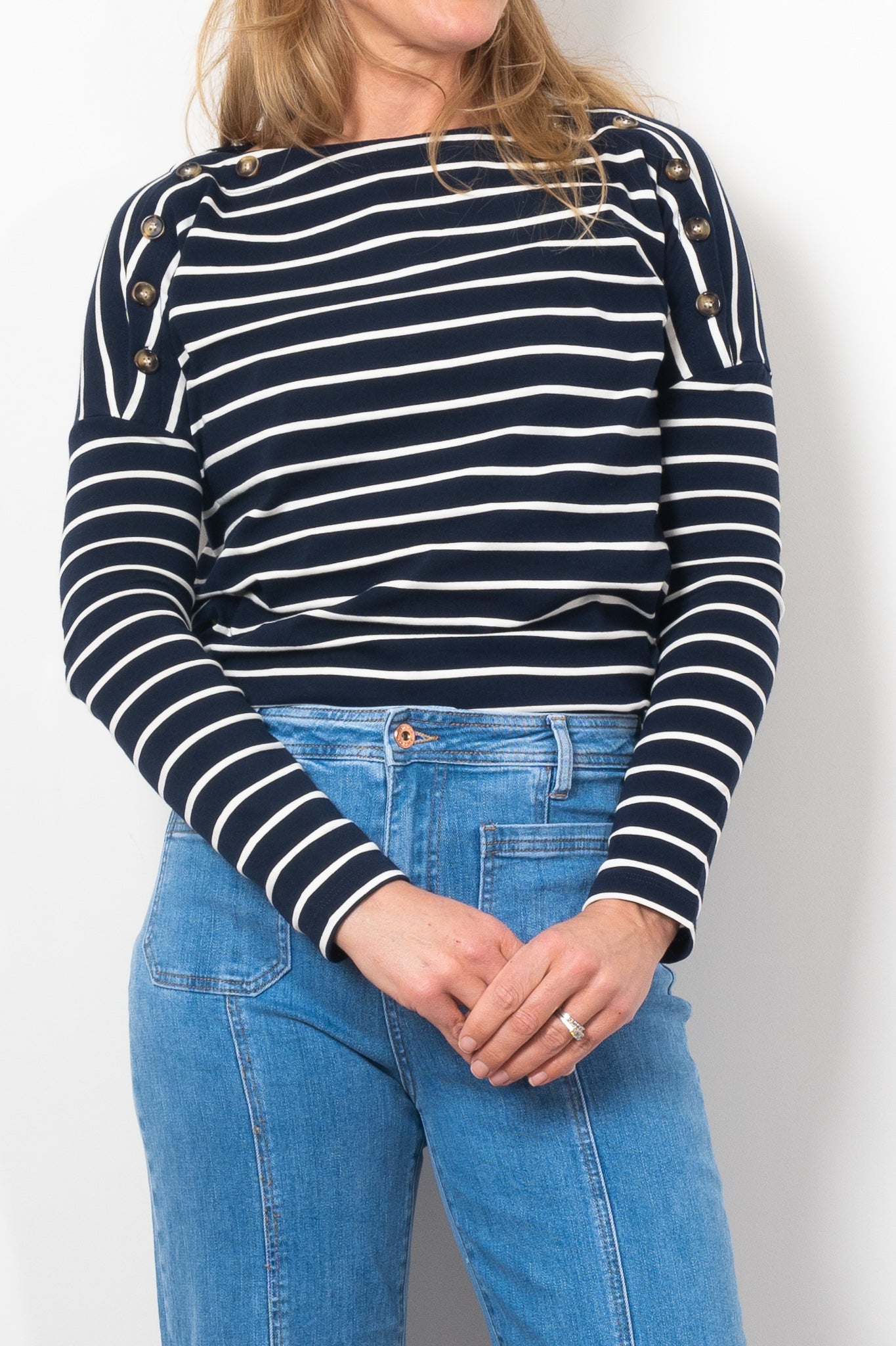 Kireina Juliette Striped Women's Tops - Casual Short Sleeve Blouse for Summer Outfits & Beach Wear
