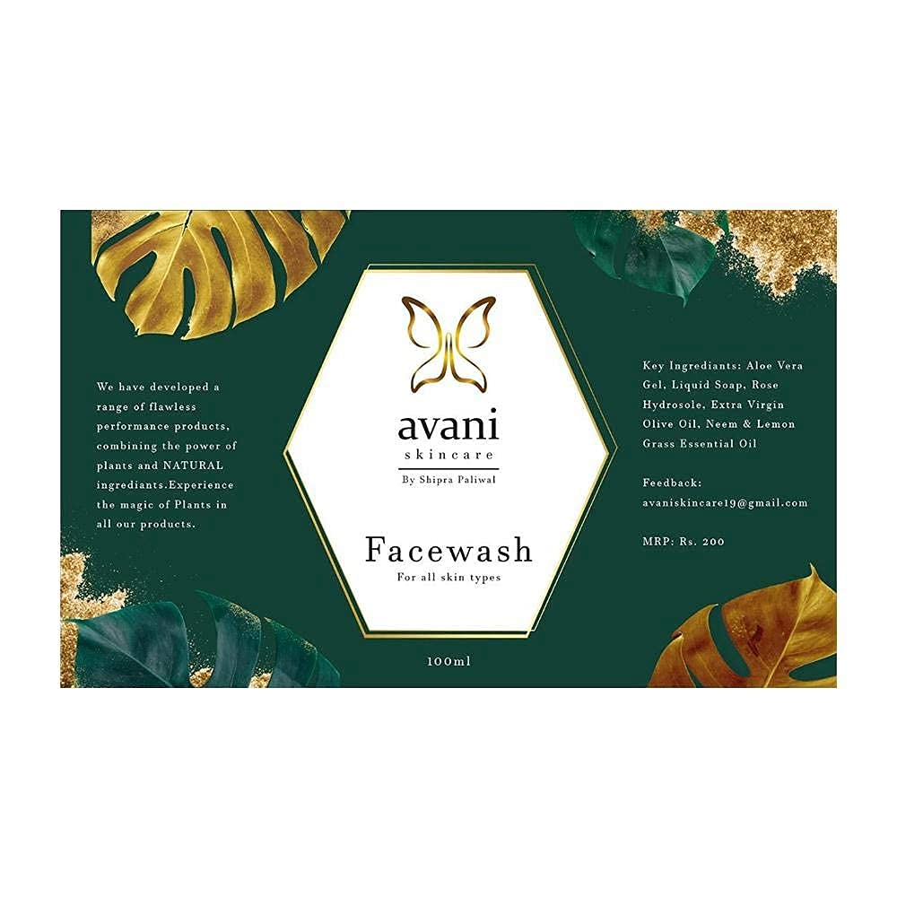 Avani Skincare Aloe Vera Face Wash for Acne & Pimple Control - Moisturizing Cleanser with Neem Oil | Paraben & Sulfate Free | 100ml | Gentle Daily Face Wash for Oily & Sensitive Skin | Perfect for Morning & Night Skincare Routine