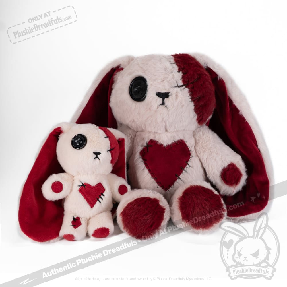 Plushie Dreadfuls Love Rabbit Plush Keychain - Cute Kawaii Stuffed Animal Accessory for Backpacks, Gifts & Home Decor