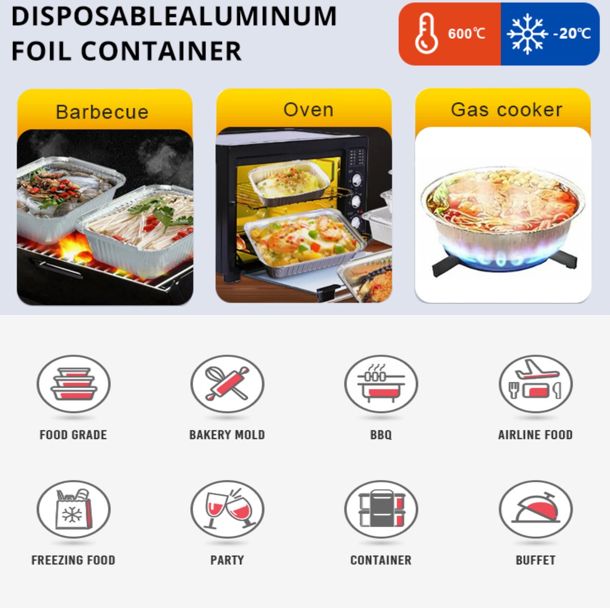7-Inch Round Disposable Aluminum Foil Pans with Clear Lids (30 Pack) - Oven, Freezer & Microwave Safe Baking Pans for Cooking, Roasting, Meal Prep & Food Storage - Perfect for Parties, BBQs & Leftovers