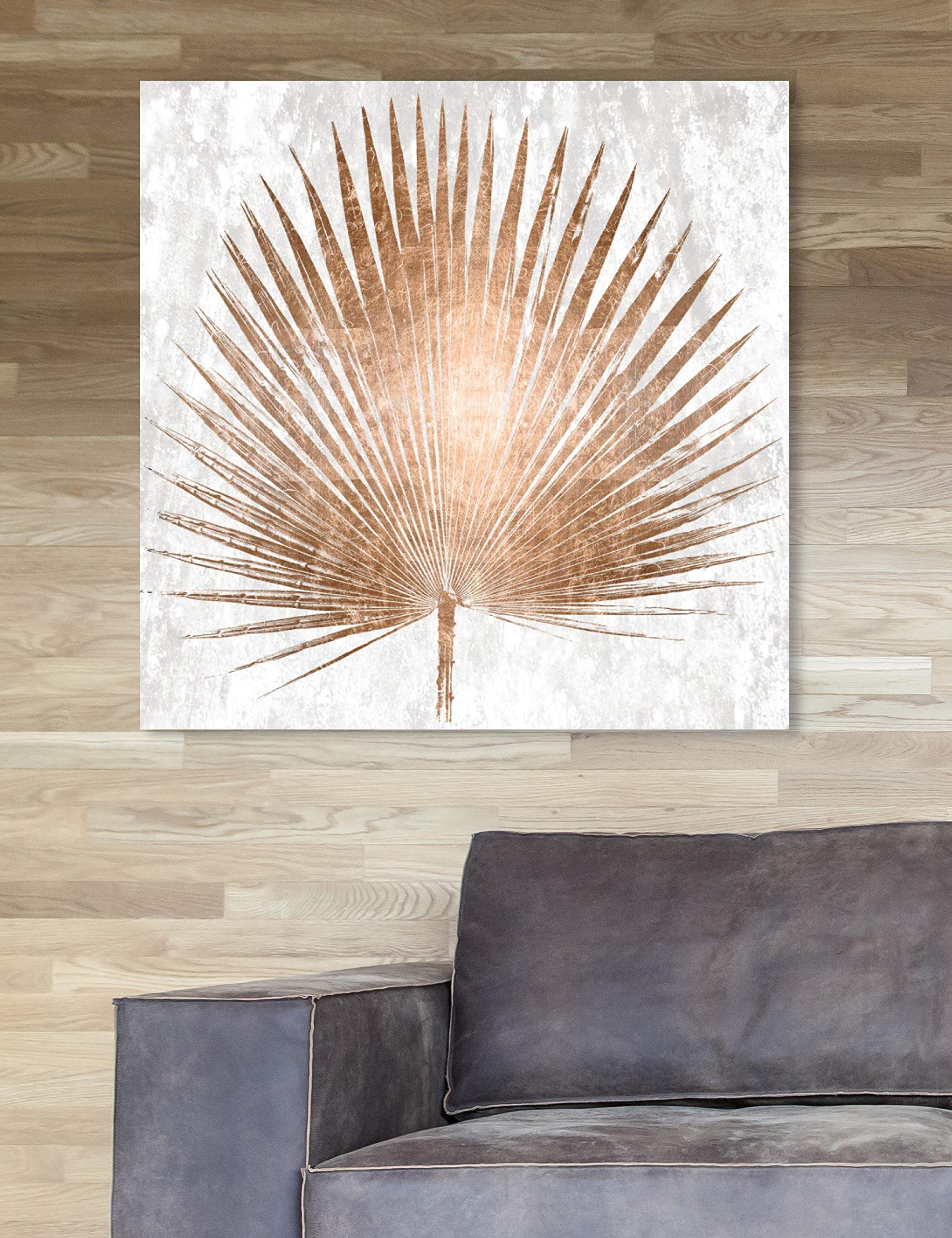 Palm Leaf Botanical Wall Art Canvas Print - 24