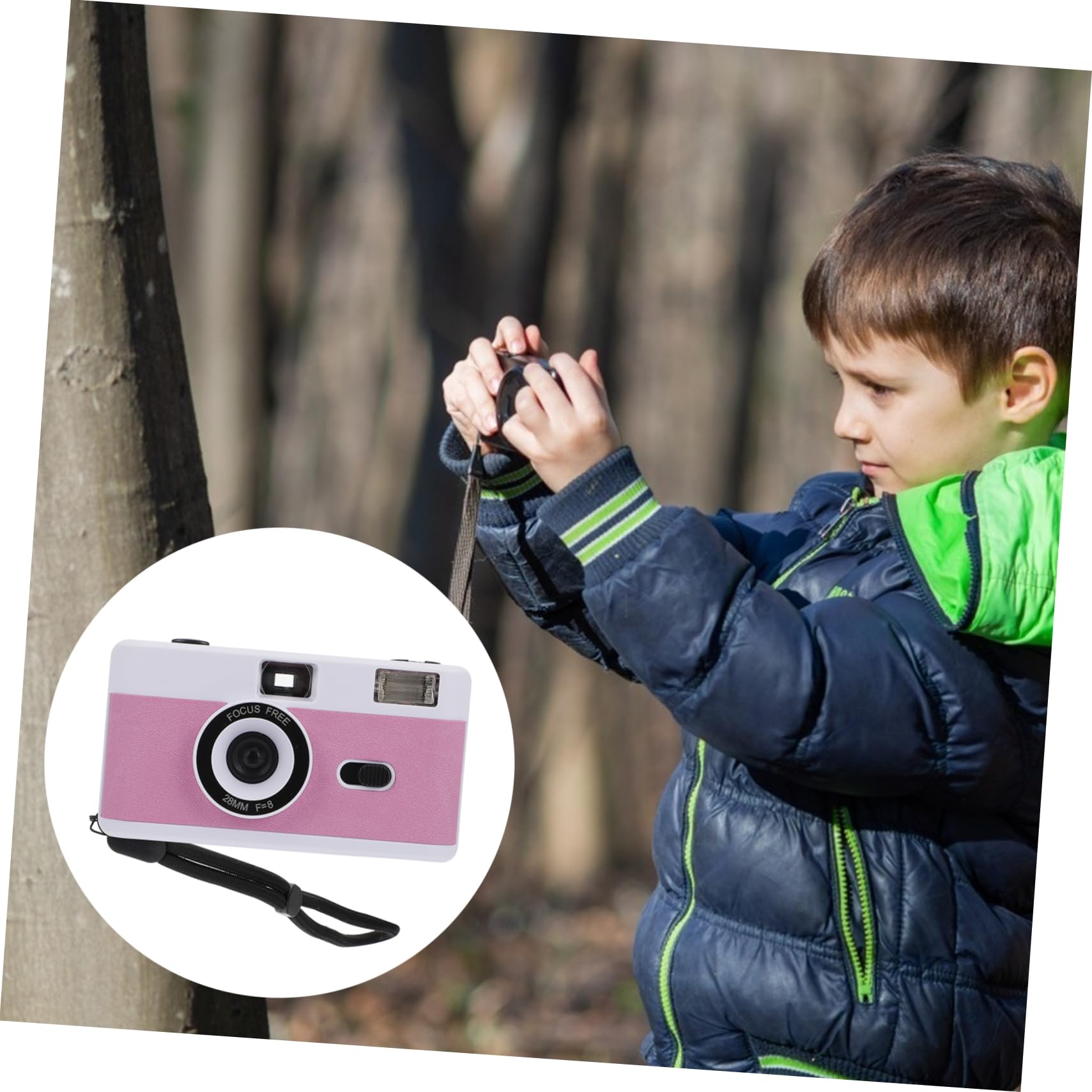 Gatuida 6 Pack Retro Plastic Film Cameras - Mini Reusable ABS Vintage Camera with Built-in Flash, White Macaron Design - Perfect for Travel, Parties & Creative Photography