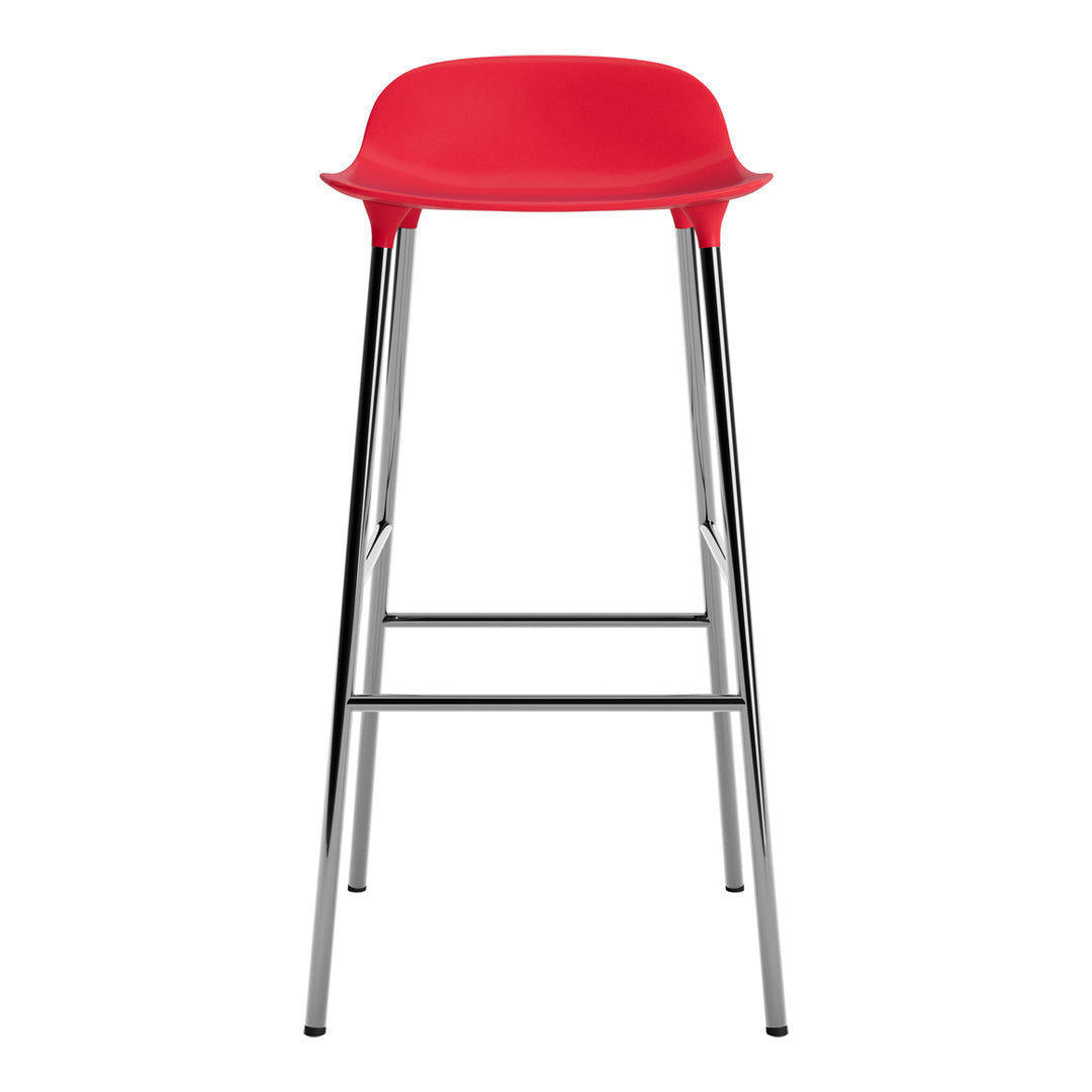 Modern Form Bar Stool with Sturdy Metal Legs - Industrial Style Counter Height Stool for Kitchen Island, Breakfast Nook & Home Bar