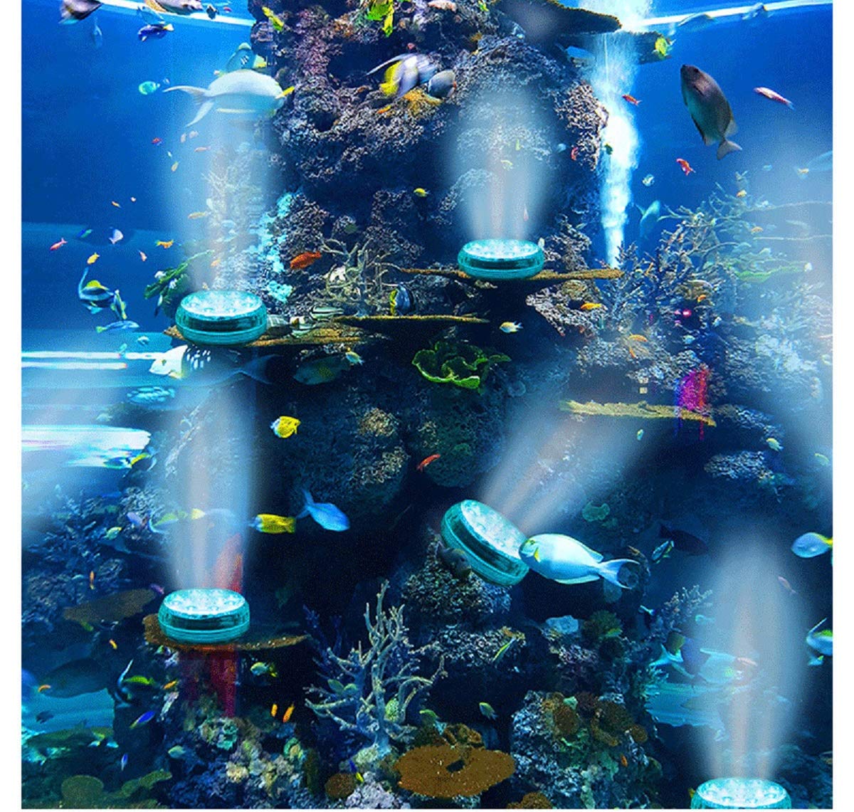 13-LED Submersible Underwater Lights for Ponds, Fountains, Pools & Aquariums - Waterproof Battery Operated with Remote - Perfect for Fish Bowls, Vases, Wedding & Halloween Decor (2 Pack)