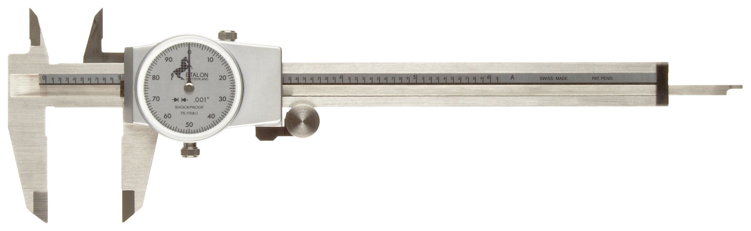 TESA Brown & Sharpe 75.115811 Stainless Steel Dial Caliper - 0-6 Inch Measuring Range, ±0.001