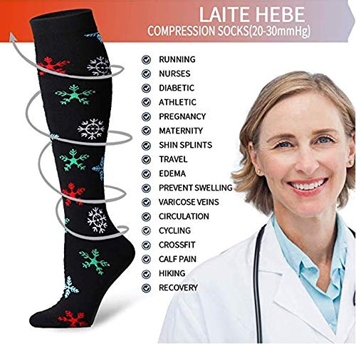 Best Compression Socks for Women & Men - Medical Grade Support for Running, Sports, Nursing & Travel - Improve Blood Circulation & Reduce Swelling - Perfect for Athletes, Nurses & Frequent Flyers