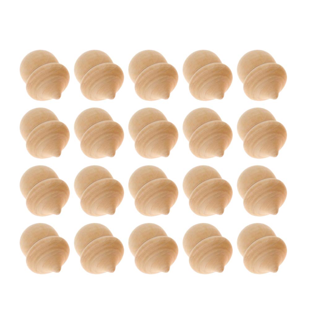 Healifty Unfinished Wood Peg Dolls - 20pcs DIY Natural Wooden Dolls for Christmas Decor, Wedding Party, Arts & Crafts, Graffiti, Rustic Table Decor - Perfect for Holiday Centerpieces, Kids' Craft Projects & Home Decoration