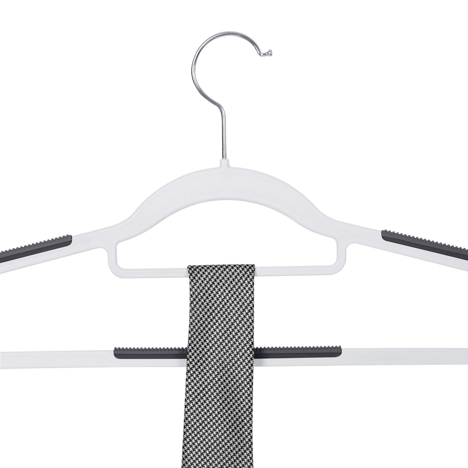 SONGMICS 30-Pack Heavy Duty Plastic Coat Hangers - Non-Slip Space Saving Closet Organizers with 360° Swivel Hooks (0.2