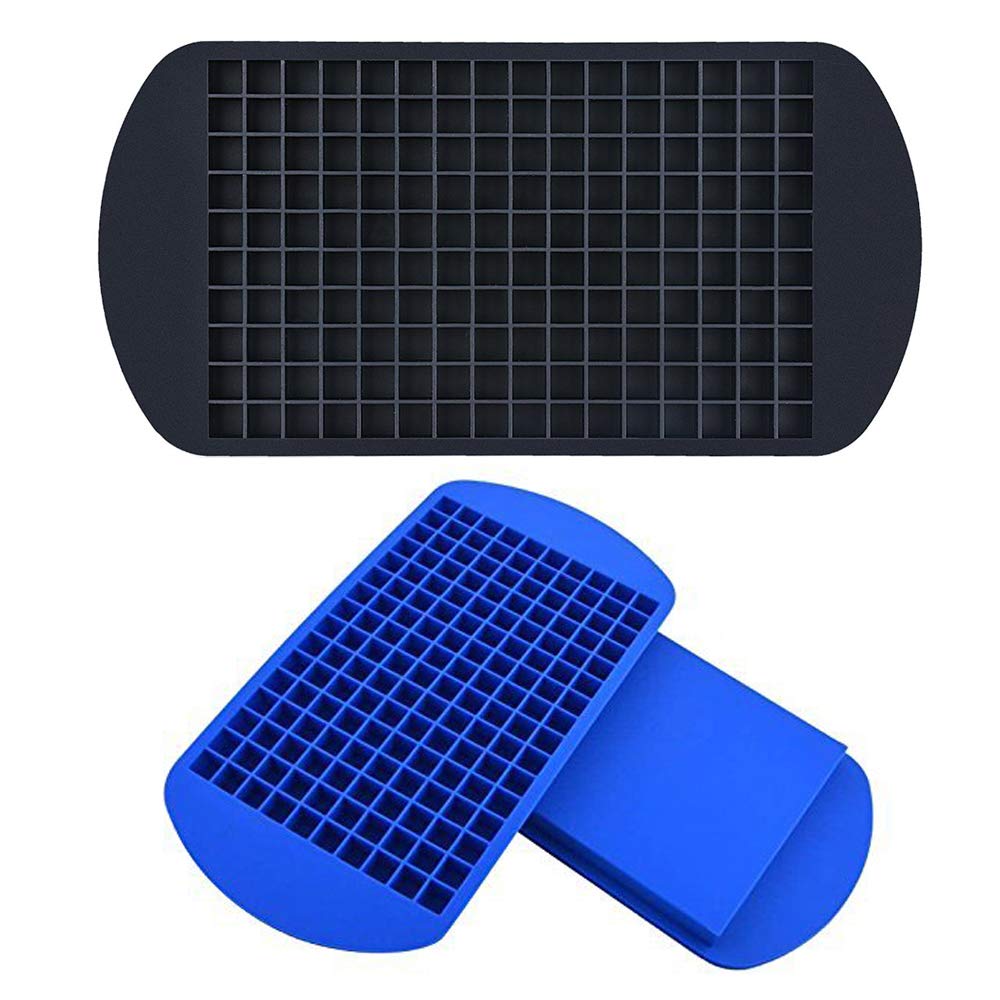 Baixikly 2-Pack Square Ice Cube Trays - 160 Mini Grids for Whiskey, Cocktails & Baby Food | Perfect for Freezer, Parties & Home Bars