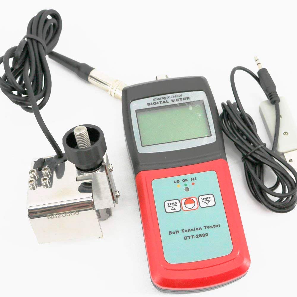 BTT-2880 Digital Belt Tension Tester - RS232/USB Cable & Software Included - Industrial Conveyor Belt Maintenance Tool for Factories & Warehouses