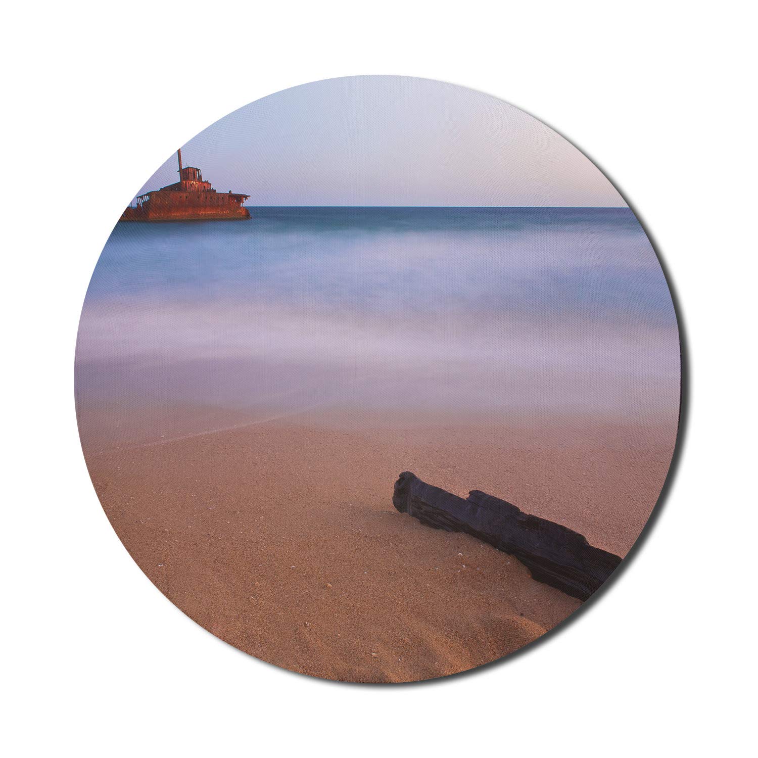 Ambesonne Round Non-Slip Rubber Gaming Mouse Pad - 8