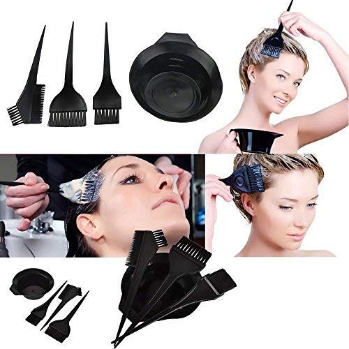 Professional Hair Color Dye Bowl Brush Set for Men & Women - Salon Quality Hair Dyeing Tools Kit with Stainless Steel Bowl (Pack of 1) - Perfect for Home Hair Coloring, DIY Salon Treatments & Professional Styling
