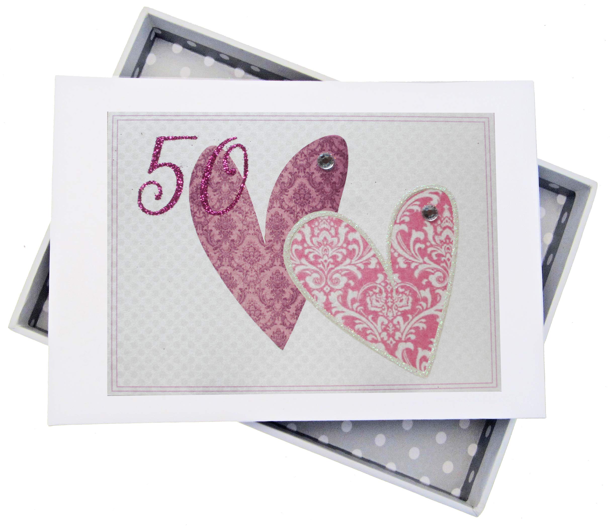 SSHA50T Mini 50-Page Patterned Hearts Scrapbook Photo Album - Perfect for Valentine's Day, Wedding Memories & Baby Keepsakes