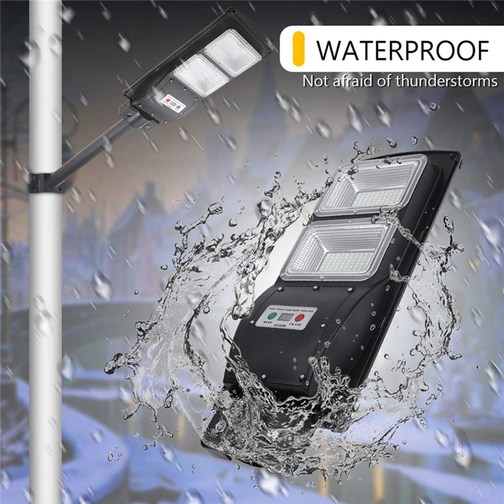 240LED Solar Street Light with PIR Motion Sensor & Radar Sensor - 60W Waterproof IP67 Outdoor Wall Lamp - Remote Control, Dusk to Dawn Lighting for Driveways, Gardens, Pathways, and Parking Areas