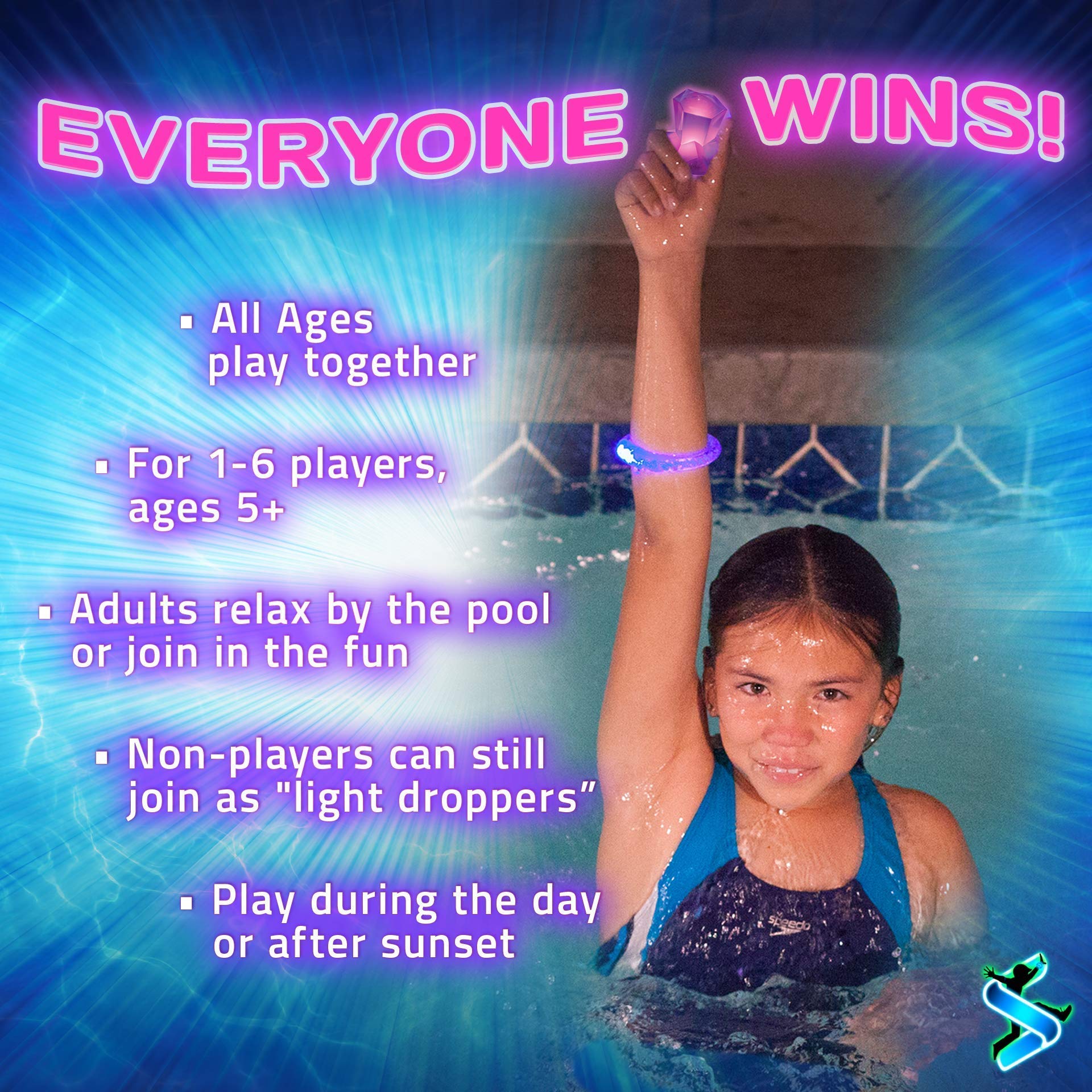 Starlux Games Ultimate Pool Party Set - 5 Vibrant Colors & 10 Fun Game Options for Outdoor Summer Parties, Family Gatherings & Backyard Fun