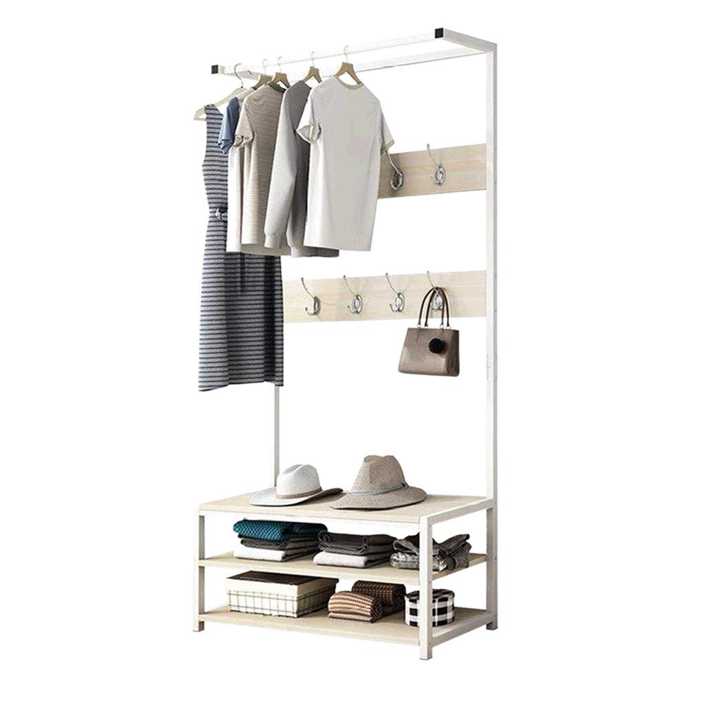 Modern Minimalist Coat Rack - Wall Mounted Entryway Storage Organizer for Small Apartments | Space Saving Multi-Functional Hooks for Jackets, Hats, Bags & Keys | Durable Cherry Maple Wood Finish | Perfect for Home, Office or Dorm Room Entry Organization