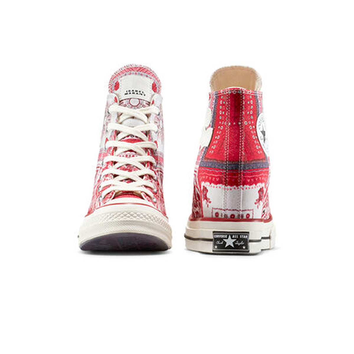 Isabel Marant Chuck 70 Wedge Sneakers in Vanilla Ice Red - Stylish & Comfortable Platform Shoes for Women | Perfect for Casual Outfits, Streetwear & Everyday Fashion