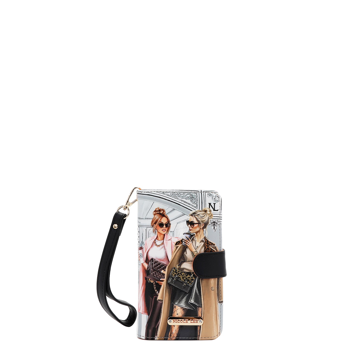 NL Signature Phone Case with Wallet Wristlet - Slim Protective Cover with Card Holder & Wrist Strap for iPhone & Samsung - Perfect for Travel, Shopping & Everyday Use