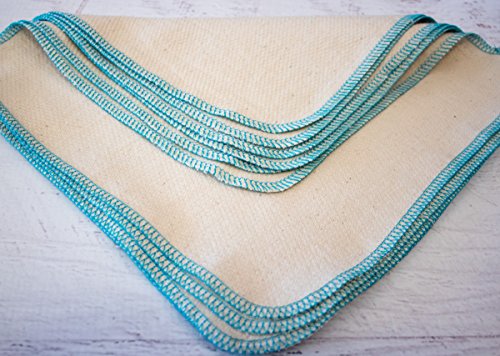 Off White w/ turquoise eding