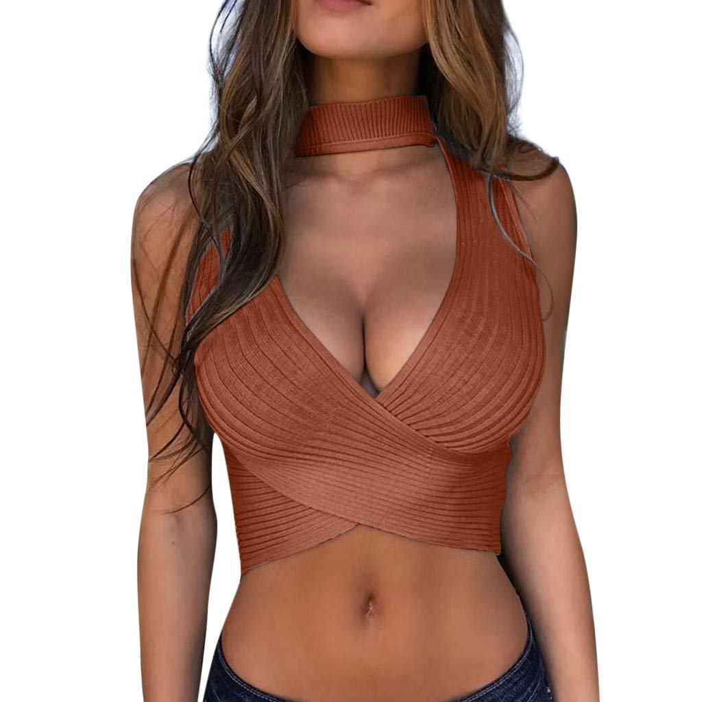 FAW Beige Women's Knitted Camisole Top - Summer Fashion Blouse & Vest Jacket for Casual Wear, Layering, and Office Outfits
