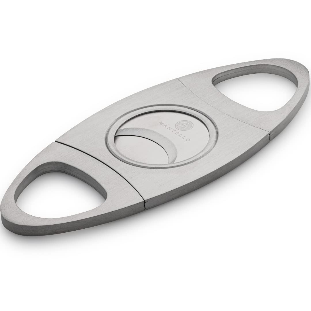 Premium Stainless Steel Double Blade Guillotine Cigar Cutter 2 Pack - Sharp & Durable Cigar Accessories for Men - Perfect for Cigars, Humidors & Smoking Gifts - Ideal for Home Bars, Lounges & Outdoor Smoking Sessions