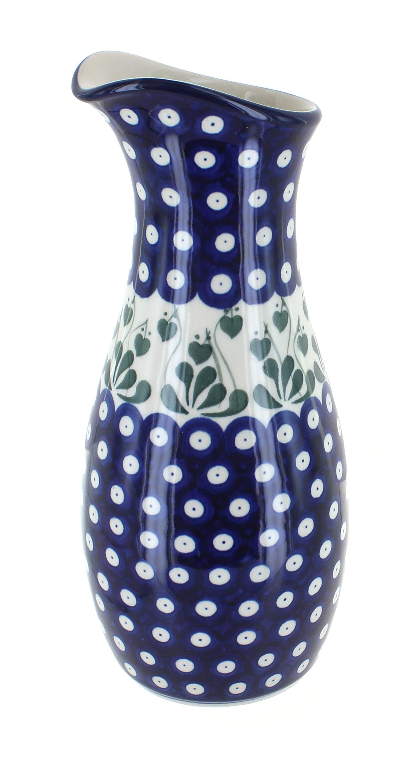 Blue Rose Polish Pottery Alyce Water Carafe - Handcrafted Ceramic Pitcher for Tea, Juice & Decorative Serving - Perfect for Dining, Gifts & Home Decor