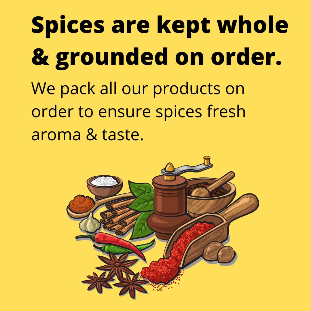 Organic Sambar Masala Powder 150g - Authentic Indiana Spice Blend | No Onion & Garlic | Freshly Packed | No Colors, Fillers, Additives or Preservatives | Perfect for South Indian Curry, Lentil Dishes & Vegan Cooking