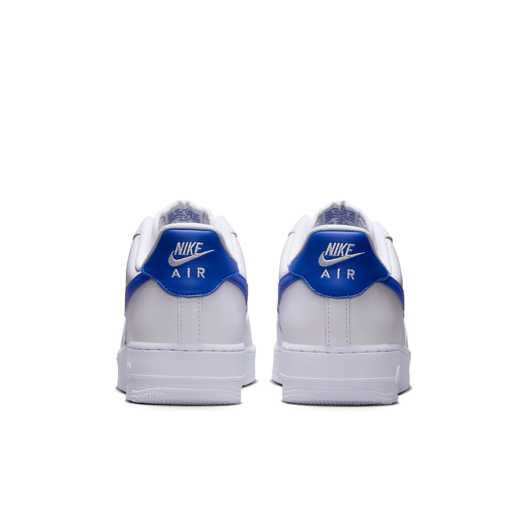 Nike Air Force 1 '07 Men's Sneakers - White & Hyper Royal Basketball Shoes for Casual Wear & Street Style