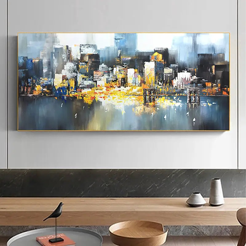 Urban Landscape Painting #UL 003 - Modern Wall Art for Home & Office Decor - Perfect for Living Room, Bedroom or Workspace