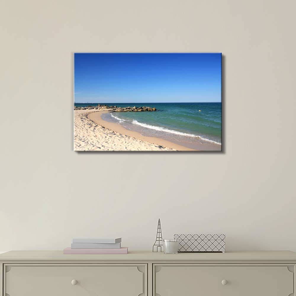 Calm Beach Canvas Print - Modern Wall Art for Home Decor | 32x48 Inch Ready to Hang Wrapped Canvas | Perfect for Living Room, Bedroom & Office Decor