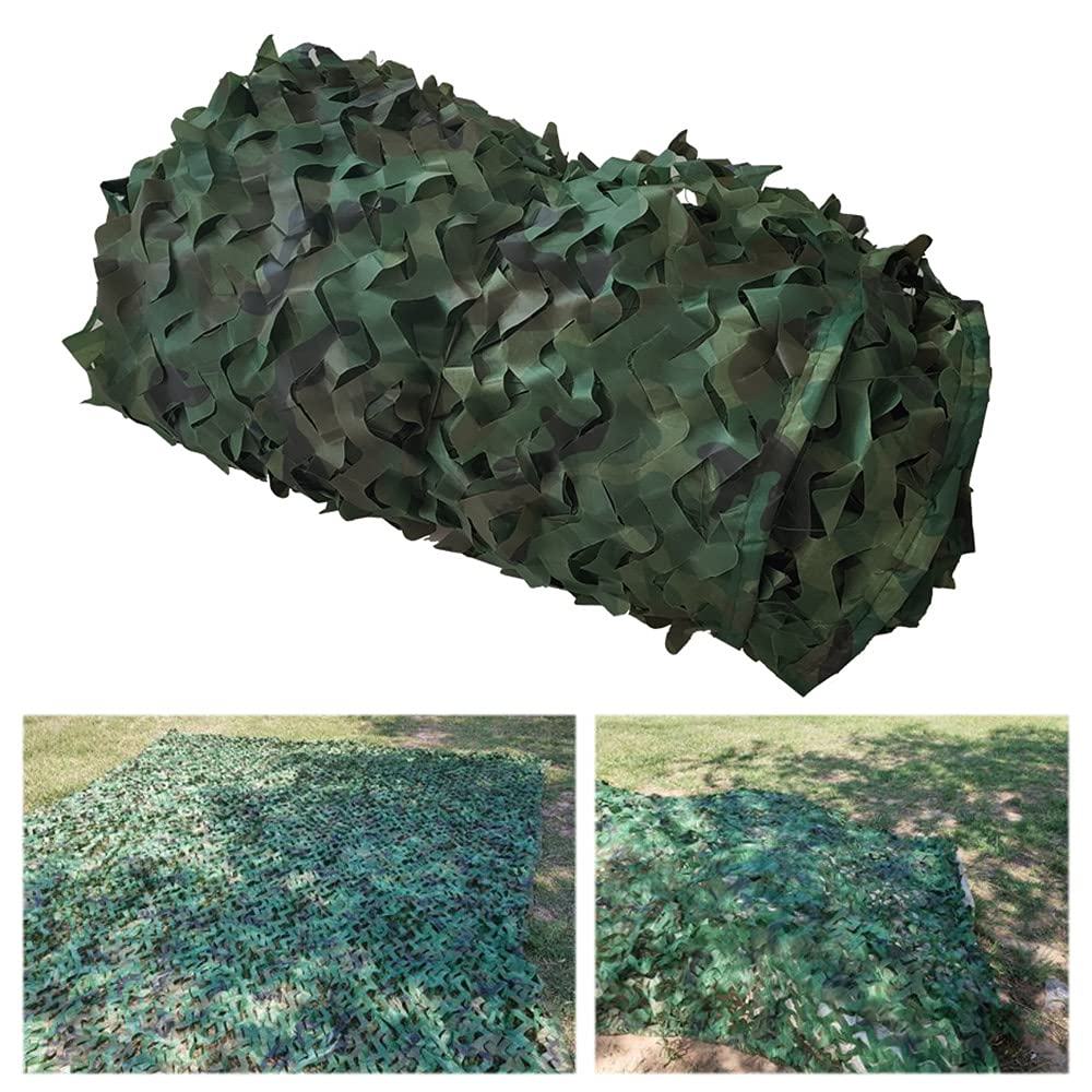 ZYYX Woodland Camouflage Netting - Military Grade Camo Net Bulk Roll for Jungle, Hunting, Camping & Outdoor Activities - Sunscreen & Shade Cover (2x3M & 5x6M Sizes) - Perfect for Tactical Training, Backyard Privacy, and Wildlife Photography