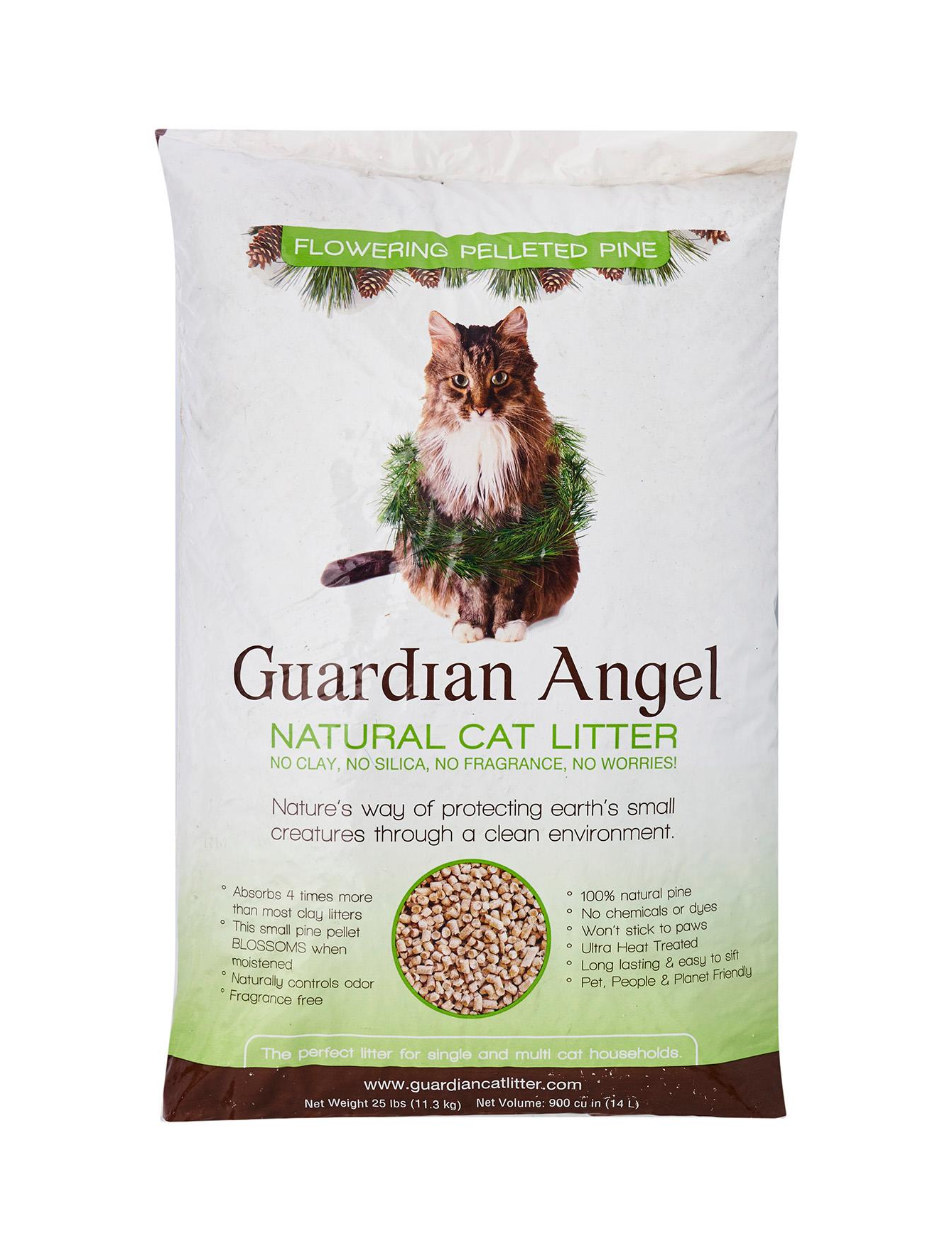 Guardian Angel Natural Pine Cat Litter - Dust-Free, Odor Control, Clumping (3 Sizes) - Perfect for Multi-Cat Homes & Small Spaces
