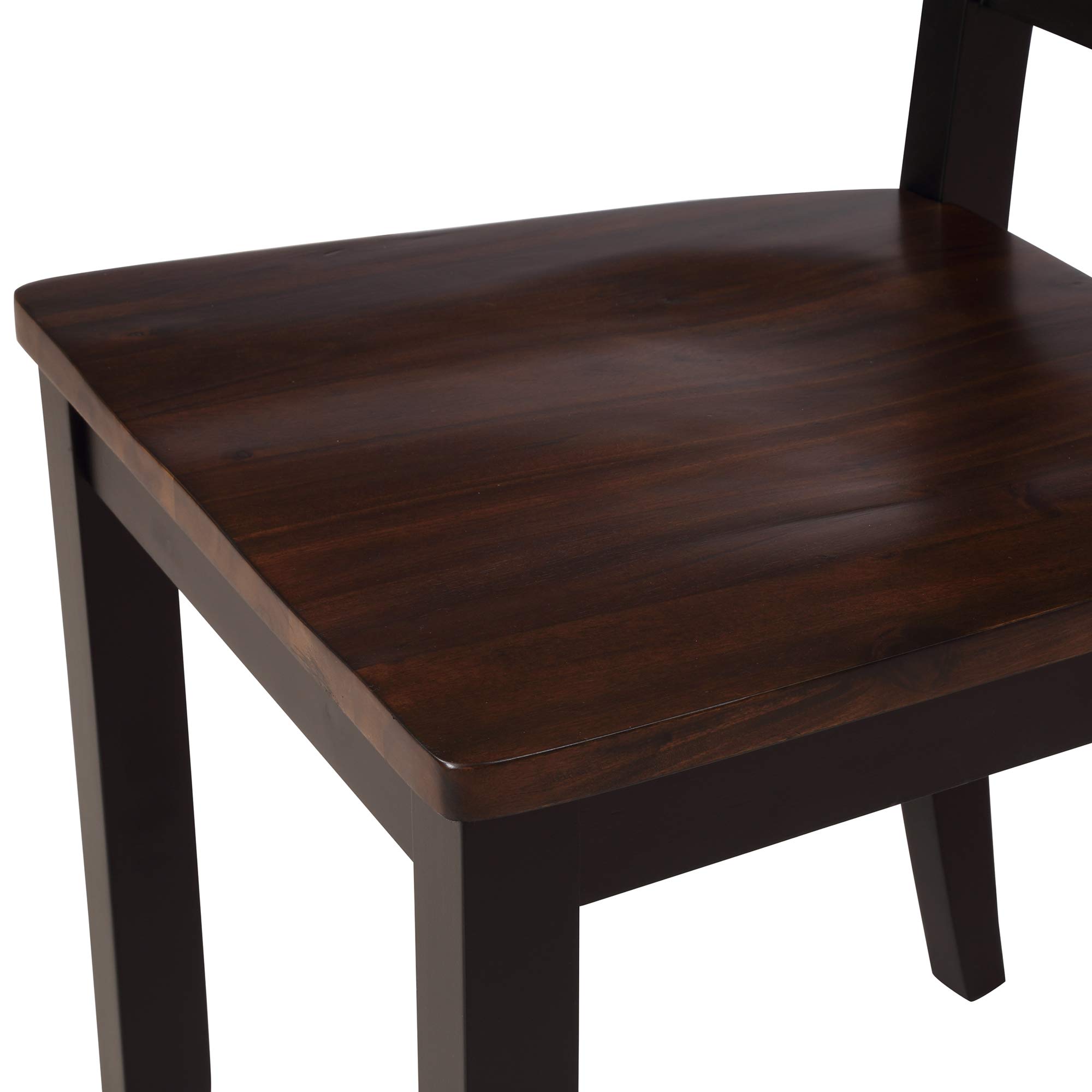 5-Piece Wooden Dining Table Set with 4 Chairs - Rectangular Kitchen & Dining Room Furniture in Black & Cherry Finish | Perfect for Family Meals, Dinner Parties & Small Space Dining Areas