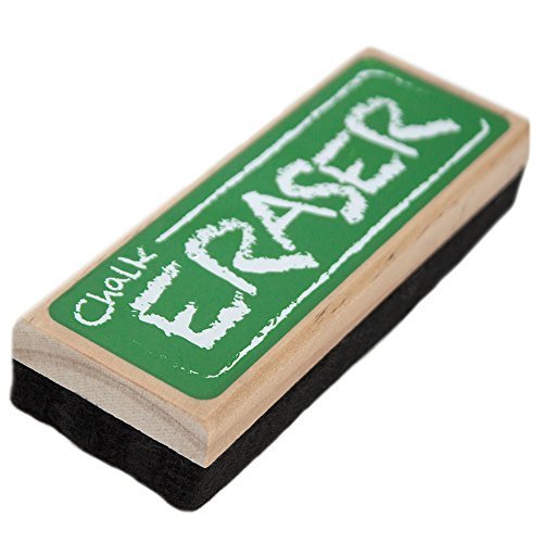2-in-1 Chalkboard & Dry Erase Board with Black Felt Eraser - Perfect for Home, Office, Classroom & Kids Learning Activities