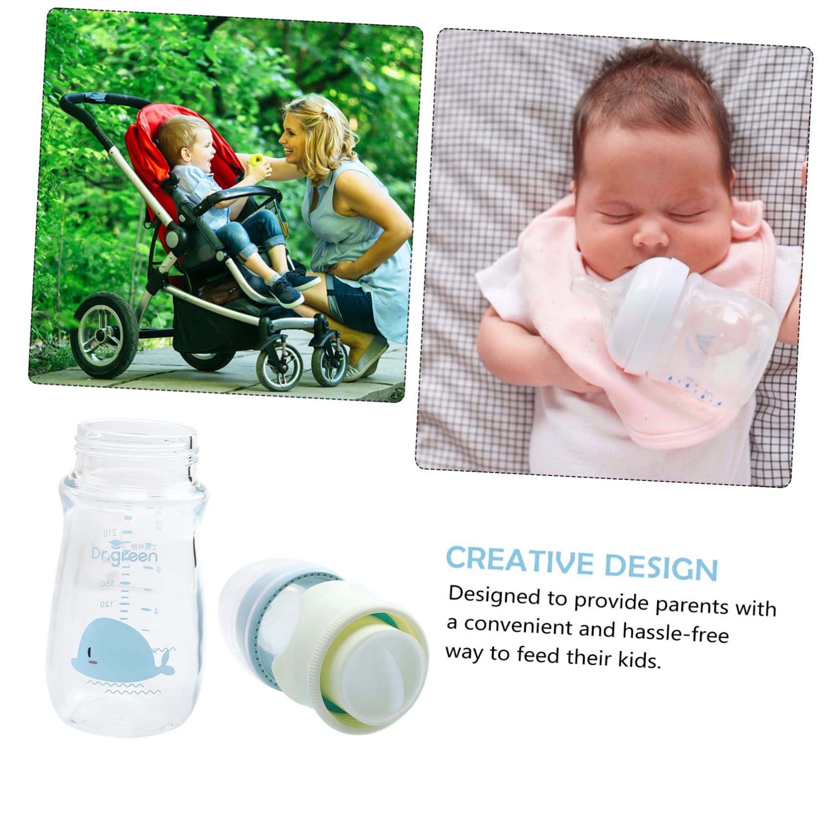 iBasenice 5-Pack Portable Baby Bottle Storage Organizer - Insulated Glass Milk Bottle Holder for Travel, Daycare & On-the-Go Feeding (Perfect for Breastmilk, Formula & Baby Food Storage)