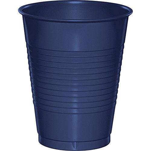240-Pack Navy Blue Disposable Plastic Cups 16 oz - Bulk Party Drinking Glasses for Weddings, BBQs, Picnics & Events - BPA-Free Tumbler Cups